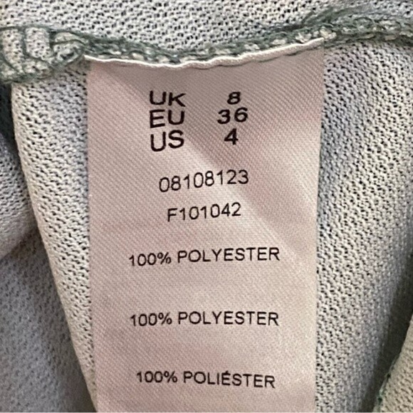 Asos Design Womens Size 4 High Rise Pleated Midi Skirt in Brush Stroke Print - Picture 7 of 8